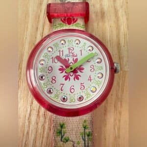 Flik Flak Made By Swatch DISNEY frozen Kids Plastic Case Watch NEW BATTERY
